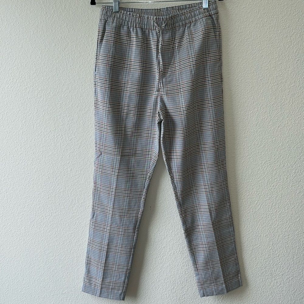 H&M Slim Fit Plaid Trouser Pants Size XS NWOT
